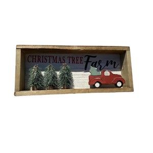 Hobby Lobby Rustic Christmas Tree Farm Print Farmhouse Primitive Country